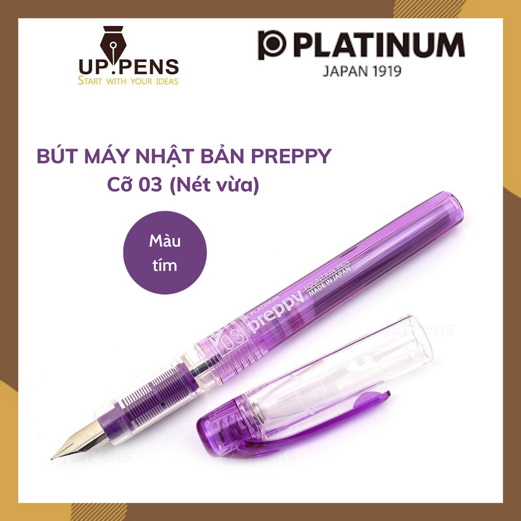 Bút máy Preppy ngòi 03 nét vừa - Mực tím