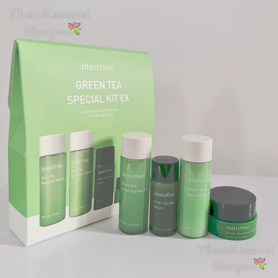 [Mẫu Mới ][Mini] Set dưỡng da Innisfree trà xanh Green Tea 4 Sản Phẩm