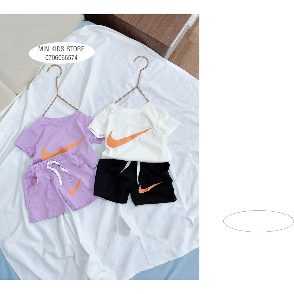 [SALE SALE SALE] Bộ NIKE cotton cộc tay cho bé 💞 Siêu thoáng mát 💞