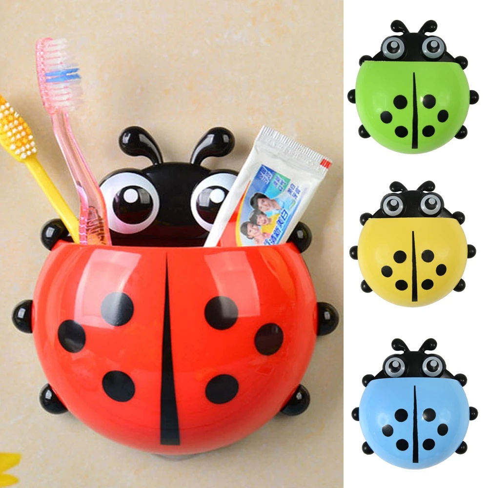 Giá Treo Đựng Đồ Dùng Đựng Bàn Chải Đánh Răng Gắn Tường Hình Con Bọ Rùa Dễ Thương Tiện Dụng