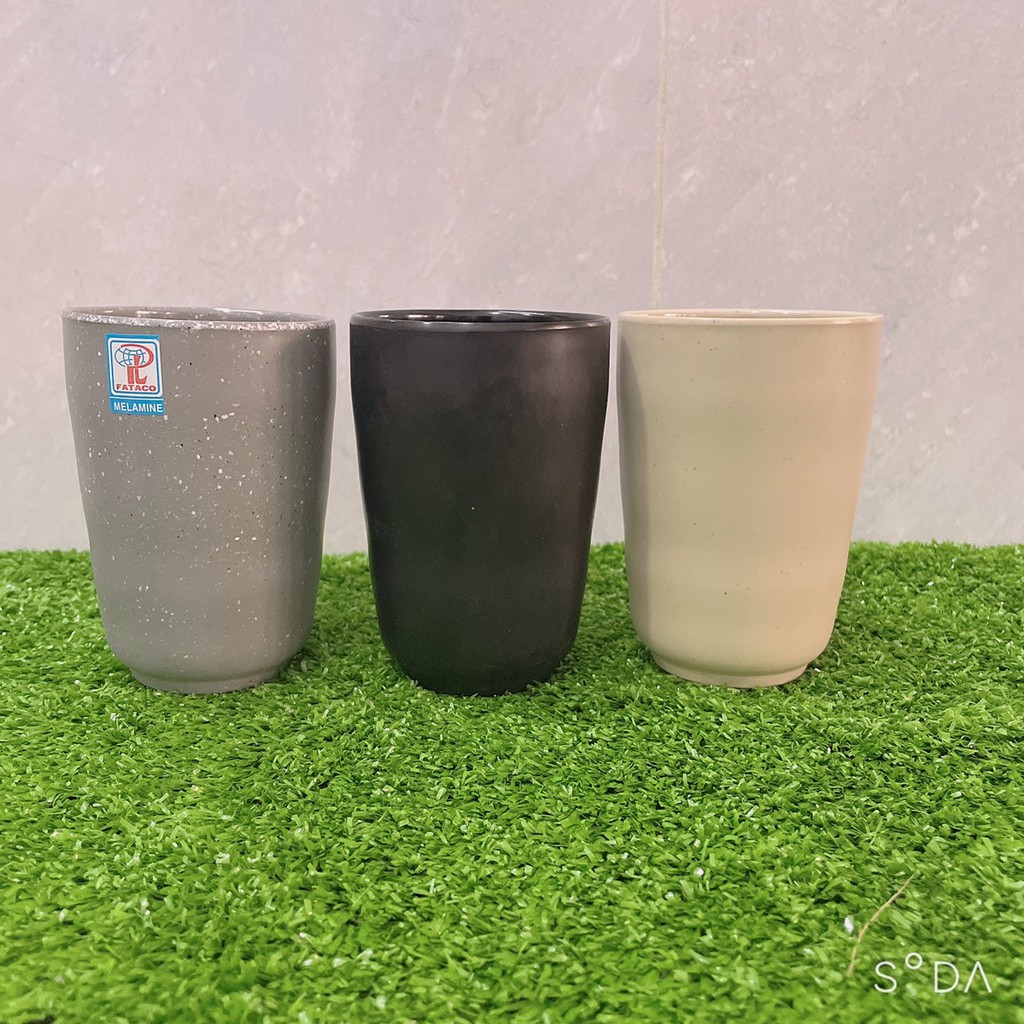 Ly Nhựa Melamine Kiểu Cao Nhám Đen/Xám/ Nâu - LY31