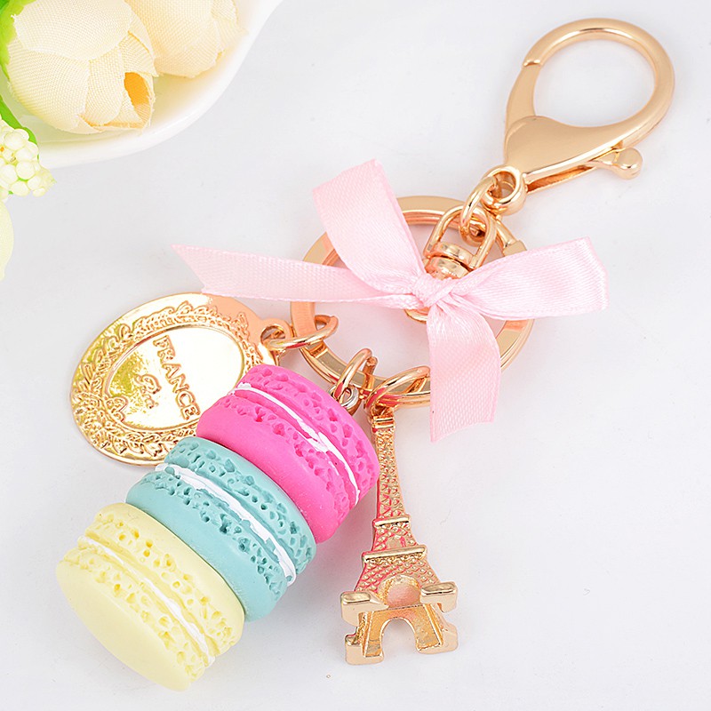 Móc khoá cute treo xe máy hình macaron; móc treo balo phong cách hàn quốc; MK01 - BONMIE