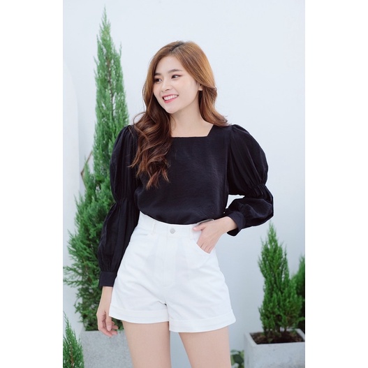 Áo cổ vuông tay dài Elly clothing