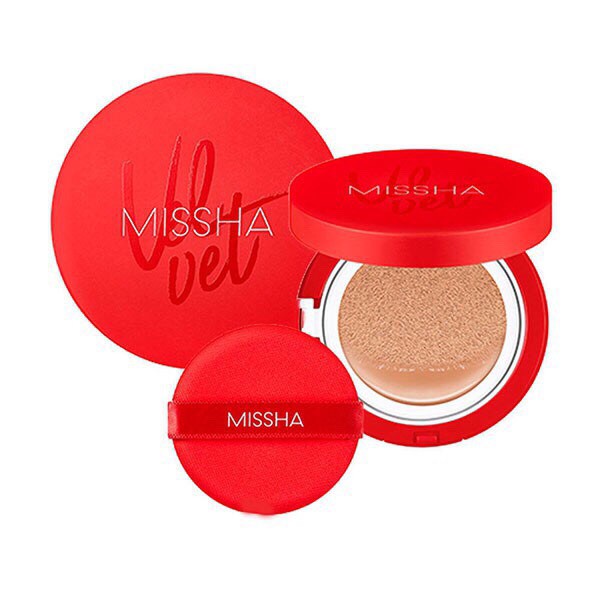 Phấn Nước Kiềm Dầu Che Phủ Cao MISSHA Velvet Finish Cushion SPF50+/PA+++ 15g ( đỏ )