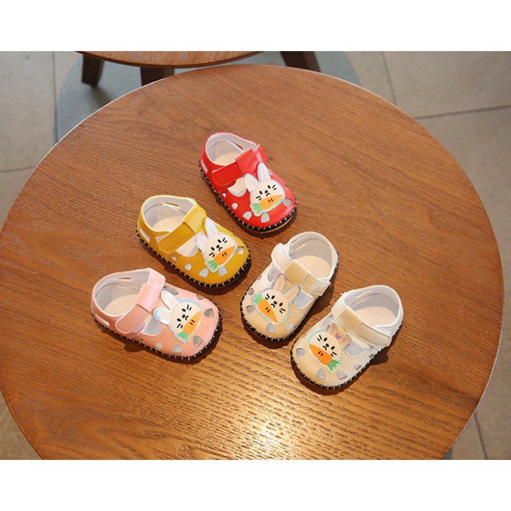 Giày sandal tập đi cao cấp cho bé da mềm đế chống trơn hình ngộ nghĩnh (A-85)