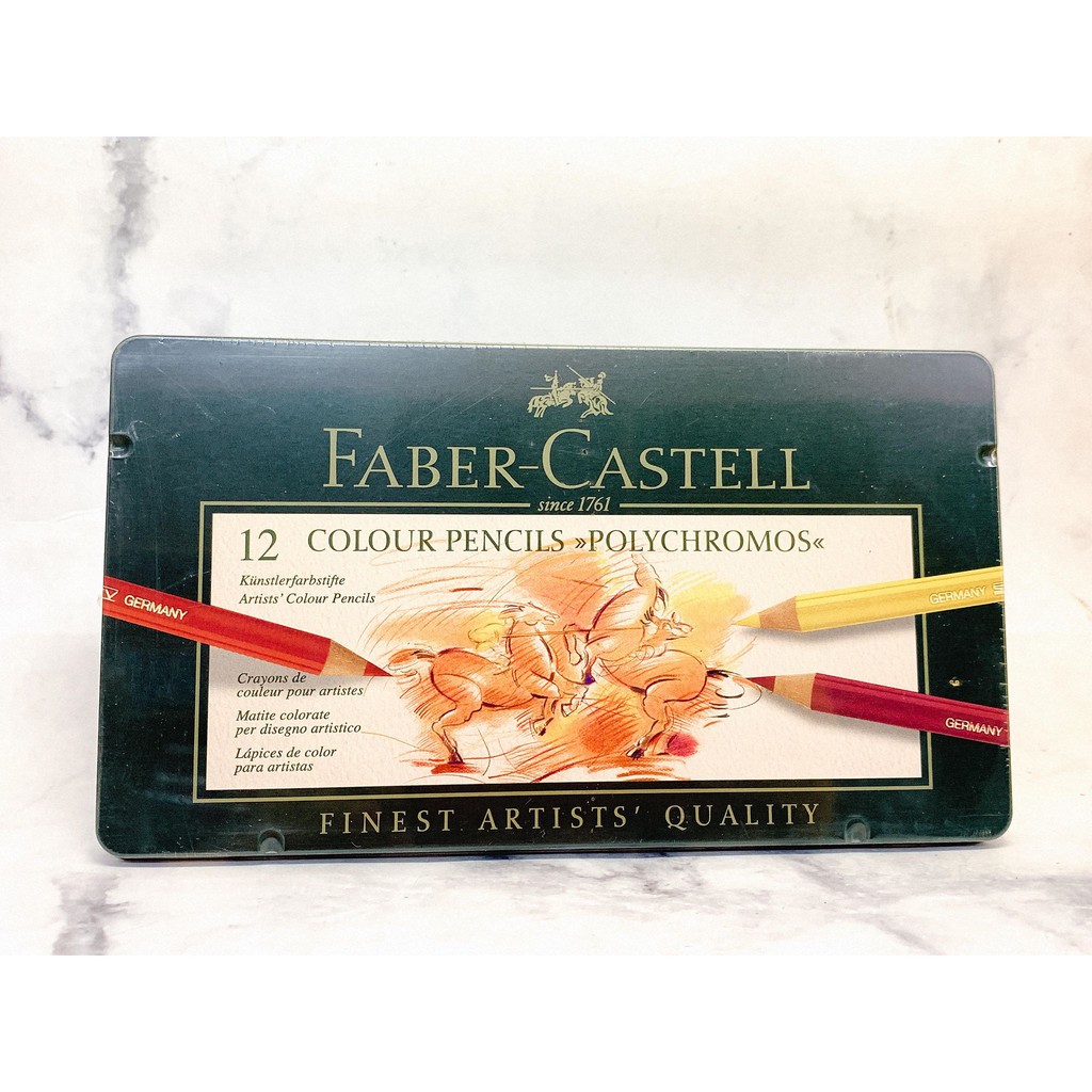 Chì màu khô Faber Polychromos hạng họa sĩ 12/24/36 Màu