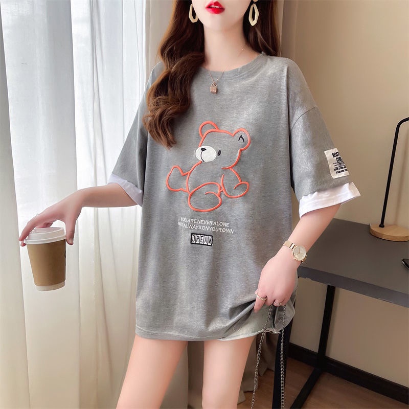 Áo from rộng tay lỡ dáng dài in 5D chất liệu cotton thoáng mát size đến 70kg | BigBuy360 - bigbuy360.vn