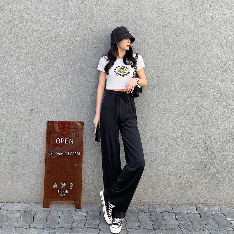 Quần len tăm |Hàng cao cấp| ống suông tôn dáng quốc dân, quần ống rộng jogger nữ hàng bao đẹp /thoitrangsvtn
