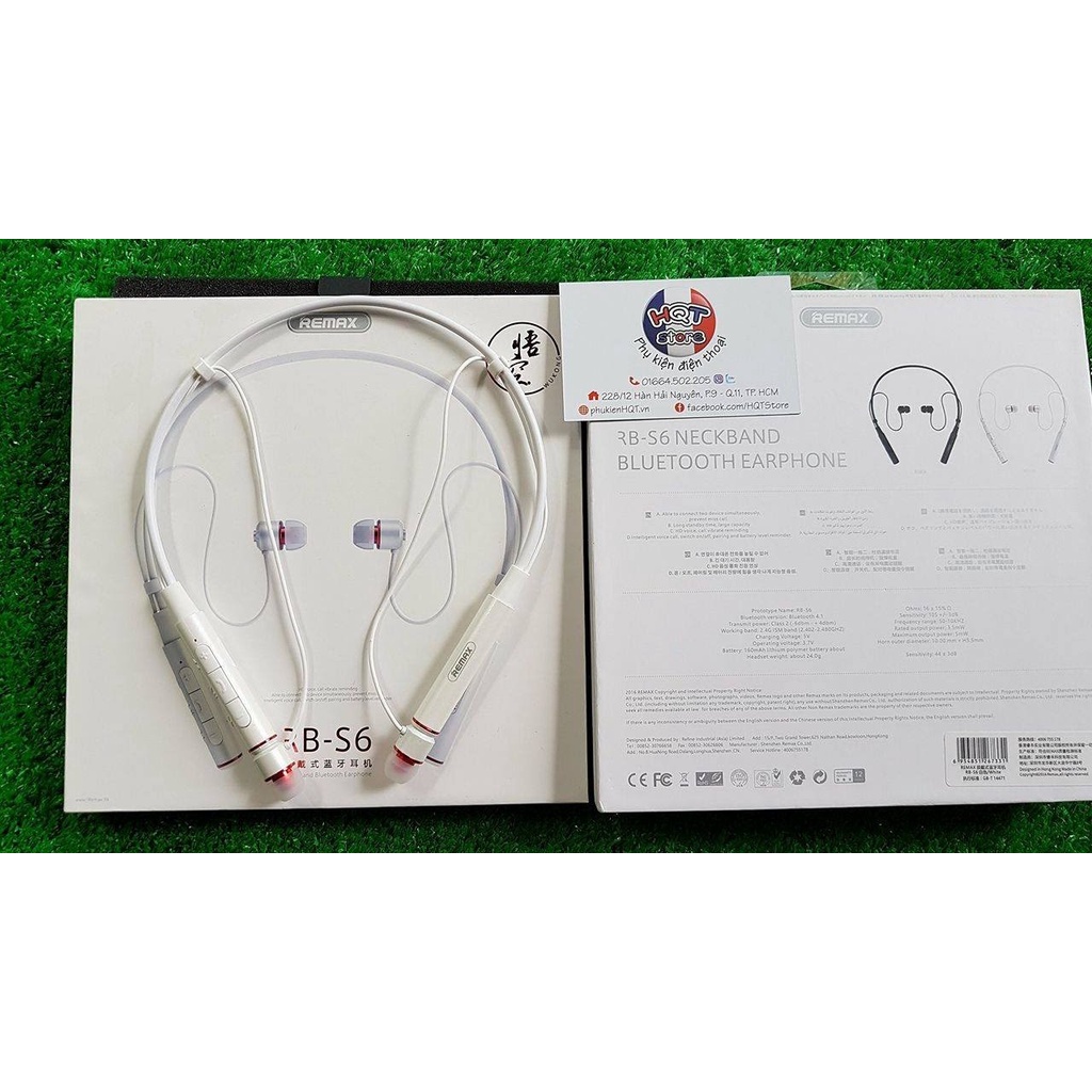 Tai Nghe Remax RB S6 Tai Nghe Bluetooth V4.1, Cho Âm Thanh Hay. Tai Nghe Có Mic Đàm Thoại, Kiểu Dáng Thể Thao.
