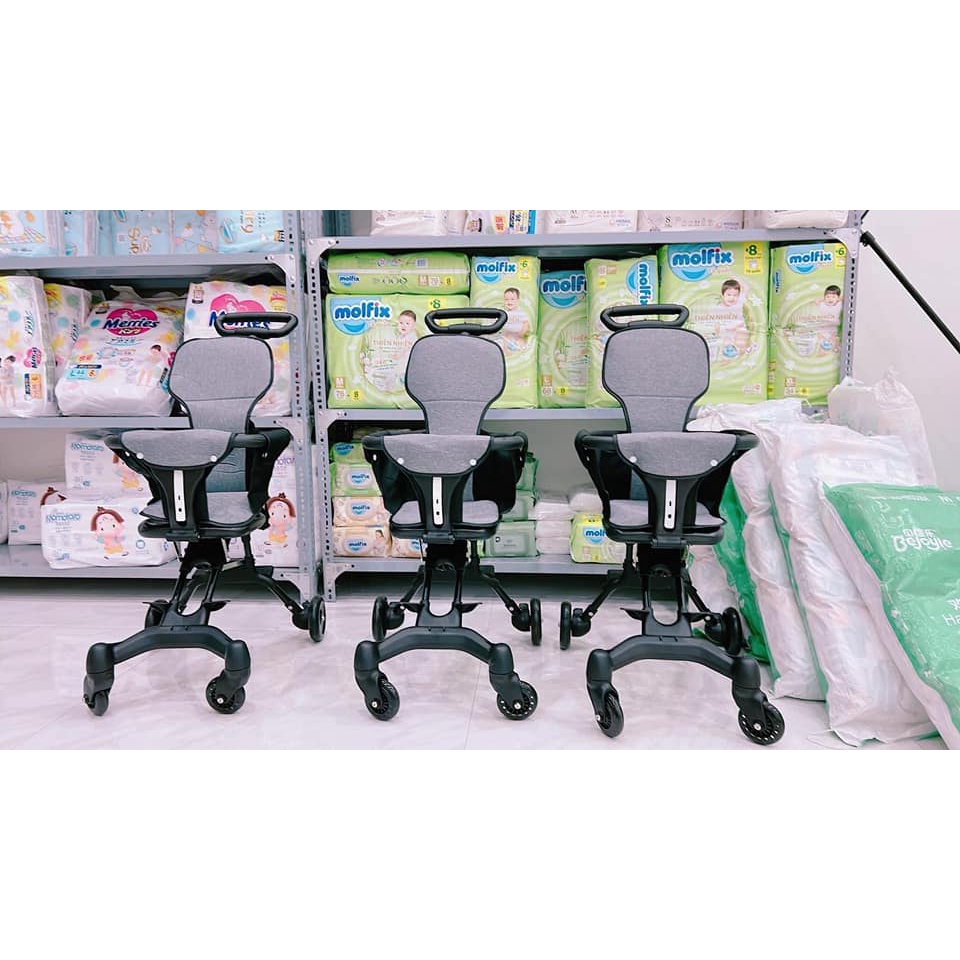 Xe đẩy 5 bánh gấp gọn du lịch thông minh