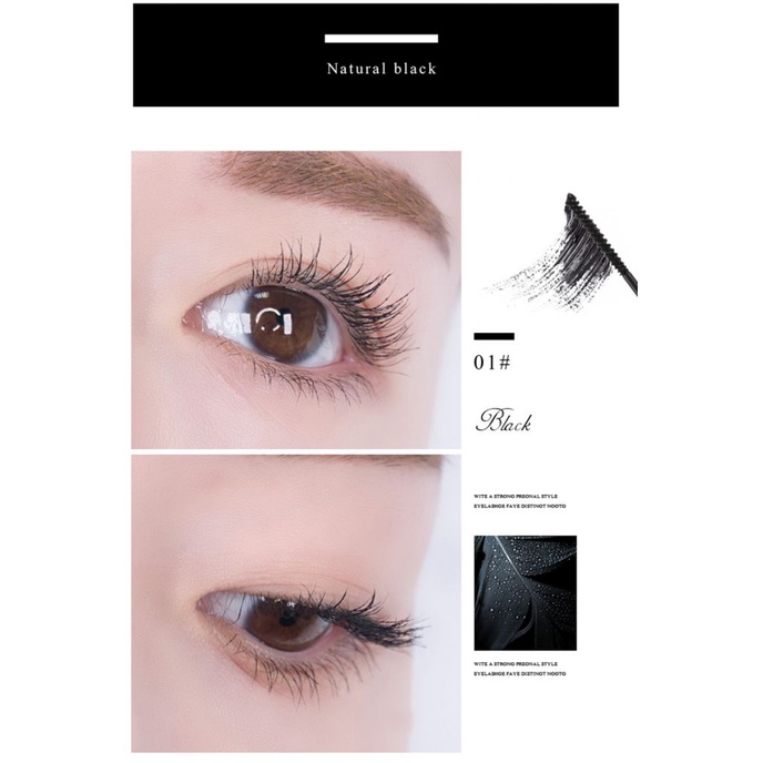 Mascara 3D kiss beauty chống thấm nước lâu trôi không nhòe chuốt cong mi tự nhiên màu đen và nâu | BigBuy360 - bigbuy360.vn