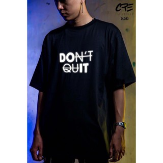 Áo thun cotton unisex tay lỡ in phản quang in chữ DO IT đen - ATPQ