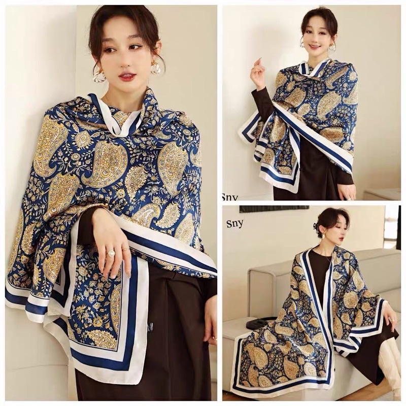 [LỤA CAO CẤP] Khăn Lụa Dài Cao Cấp Mềm Mịn Sang Trọng Dành Cho Các Quý Cô