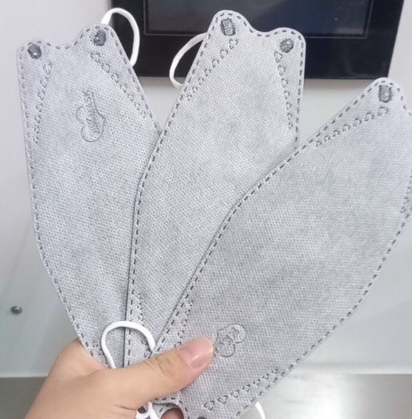 Combo 10-50 chiếc Khẩu trang KF94 4D màu xám công nghệ cao Hàn Quốc 4 lớp chống bụi mịn và kháng khuẩn