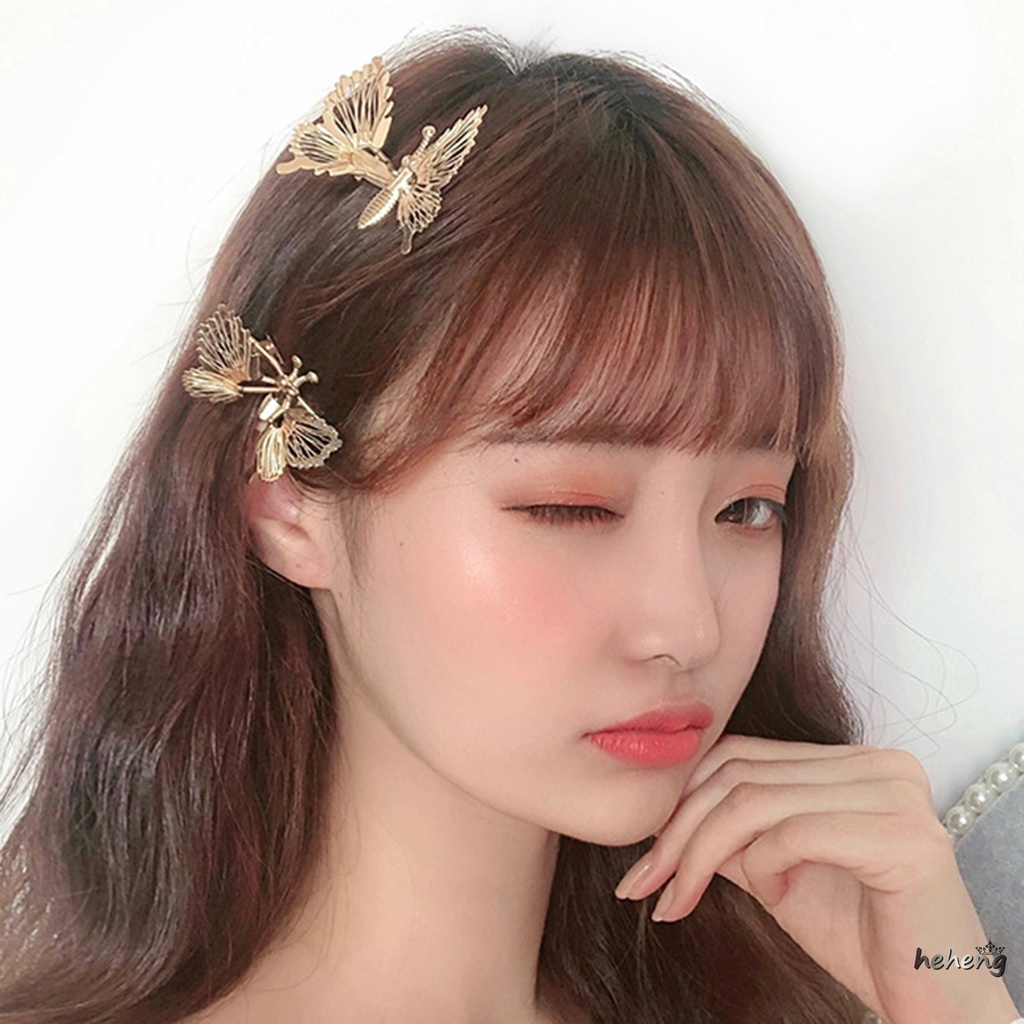 Kẹp Tóc Hình Cánh Bướm Bằng Kim Loại Cho Nữ