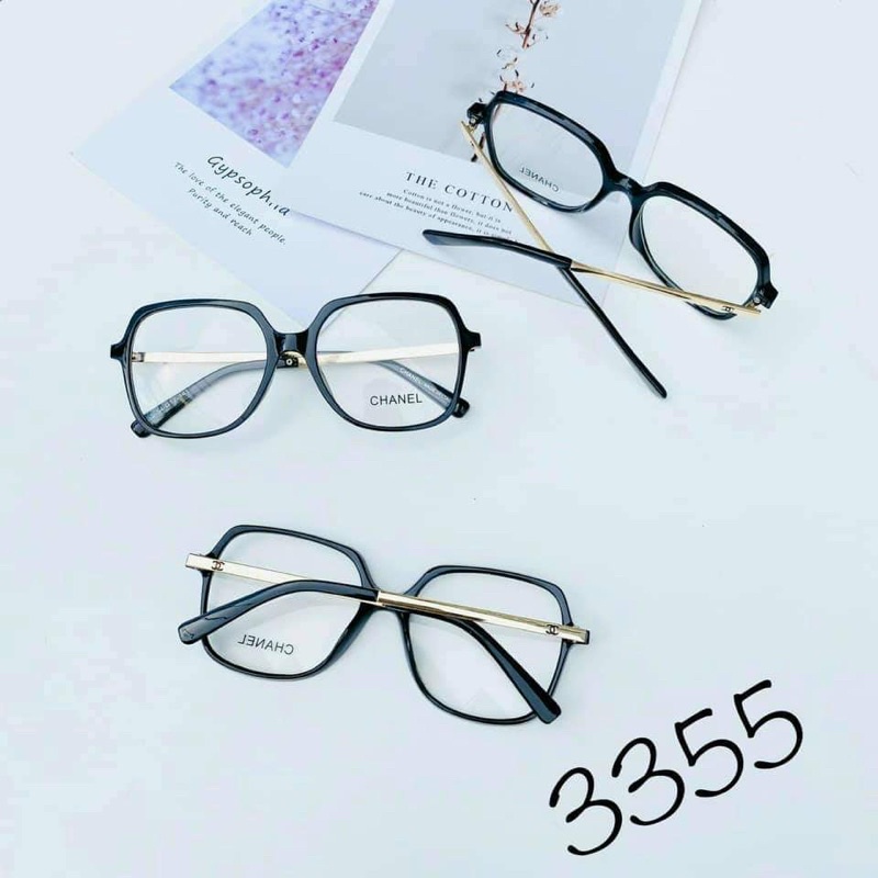 Mắt kính giả cận full hộp Nam Nữ Chanel thời trang, sang trọng form vuông
