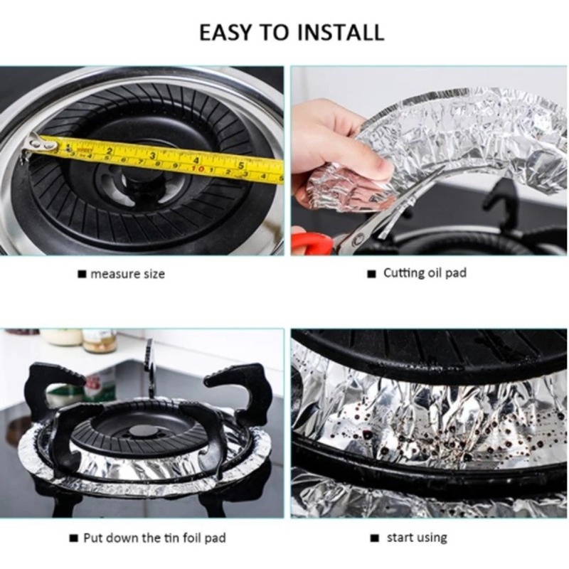 Set 10 Tấm Lót Bếp Ga/Bếp Chống Dầu Cách Nhiệt Tiện Dụng