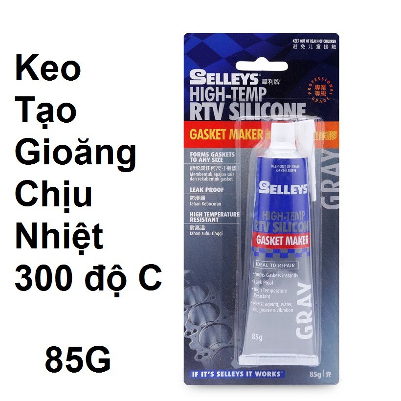 Chất Tạo Gioăng Chịu Nhiệt 300 Độ Selleys RTV Silicon (85g)