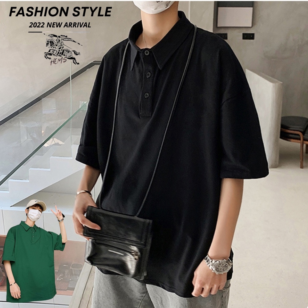 Áo polo nam nữ unisex dáng siêu rộng, áo thun có cổ form to bigsize | BigBuy360 - bigbuy360.vn