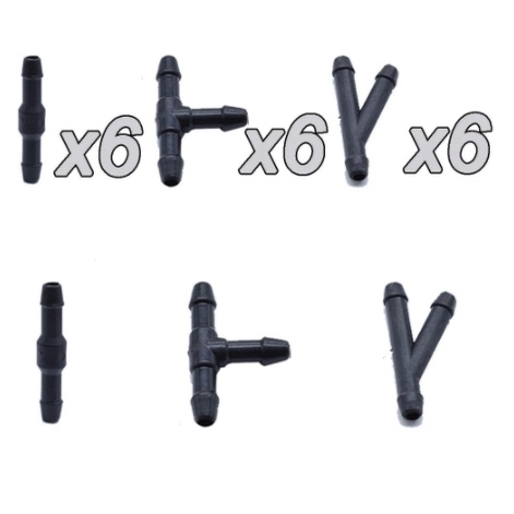 Đầu Nối Ống Nước xịt rửa kính Hình Chữ Y T thẳng 4mm chia 3 3.5 ly Cần Gạt trước Xe Hơi ô tô cho Toyota