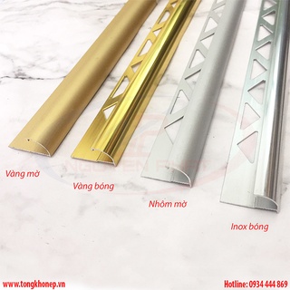 Nẹp nhôm ốp góc, nẹp bo góc gạch dày 12ly (giúp không phải mài mòi cạnh)