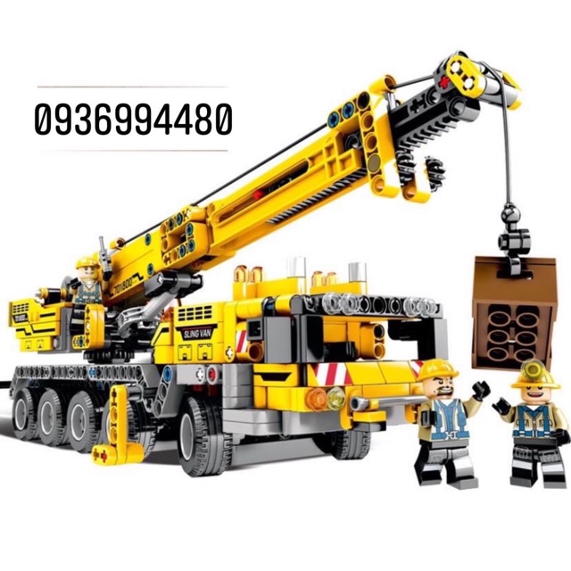 Lego xe cẩu cần trục sembo 701800 665mảnh ghép