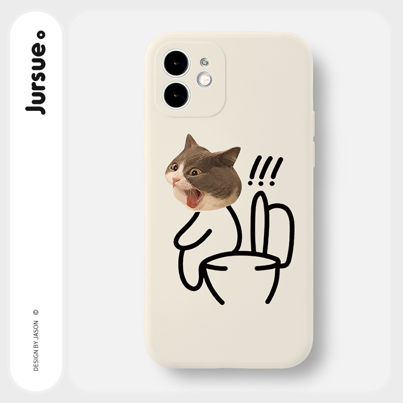 Ốp lưng JURSUE mềm viền vuông hình cặp đôi độc lạ Cho iPhone 14 13 12 11 Pro Max SE 2020 X XR XS 8 7 ip 6S 6 Plus Y2162
