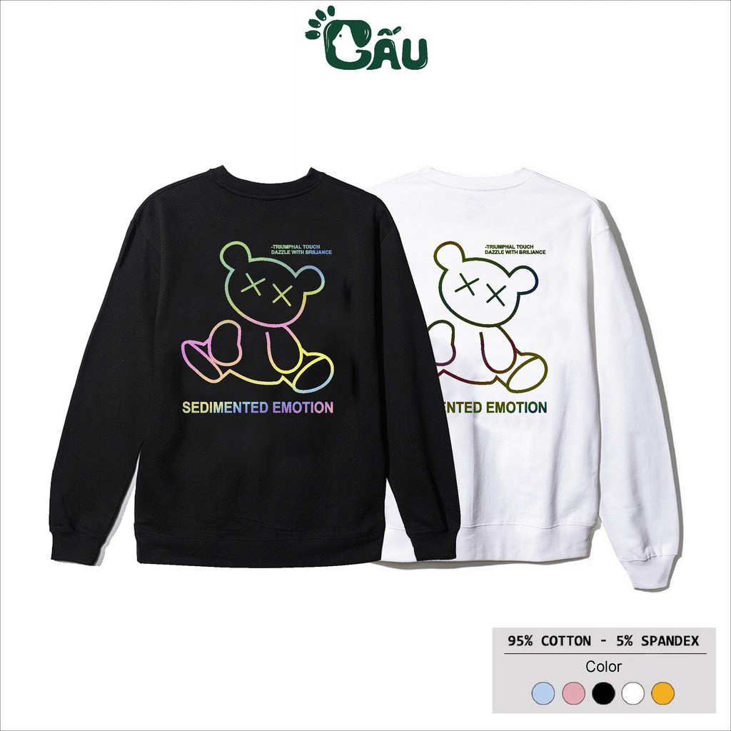 Áo sweater GẤU 194 vải thu đông co dãn, dày dặn mềm mịn form rộng phong cách Unisex - GẤU PHẢN QUANG | BigBuy360 - bigbuy360.vn