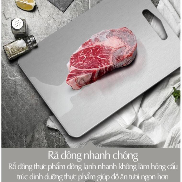 Thớt Inox 304 Kháng Khuẩn Cao Cấp 2 Mặt 33x23cm