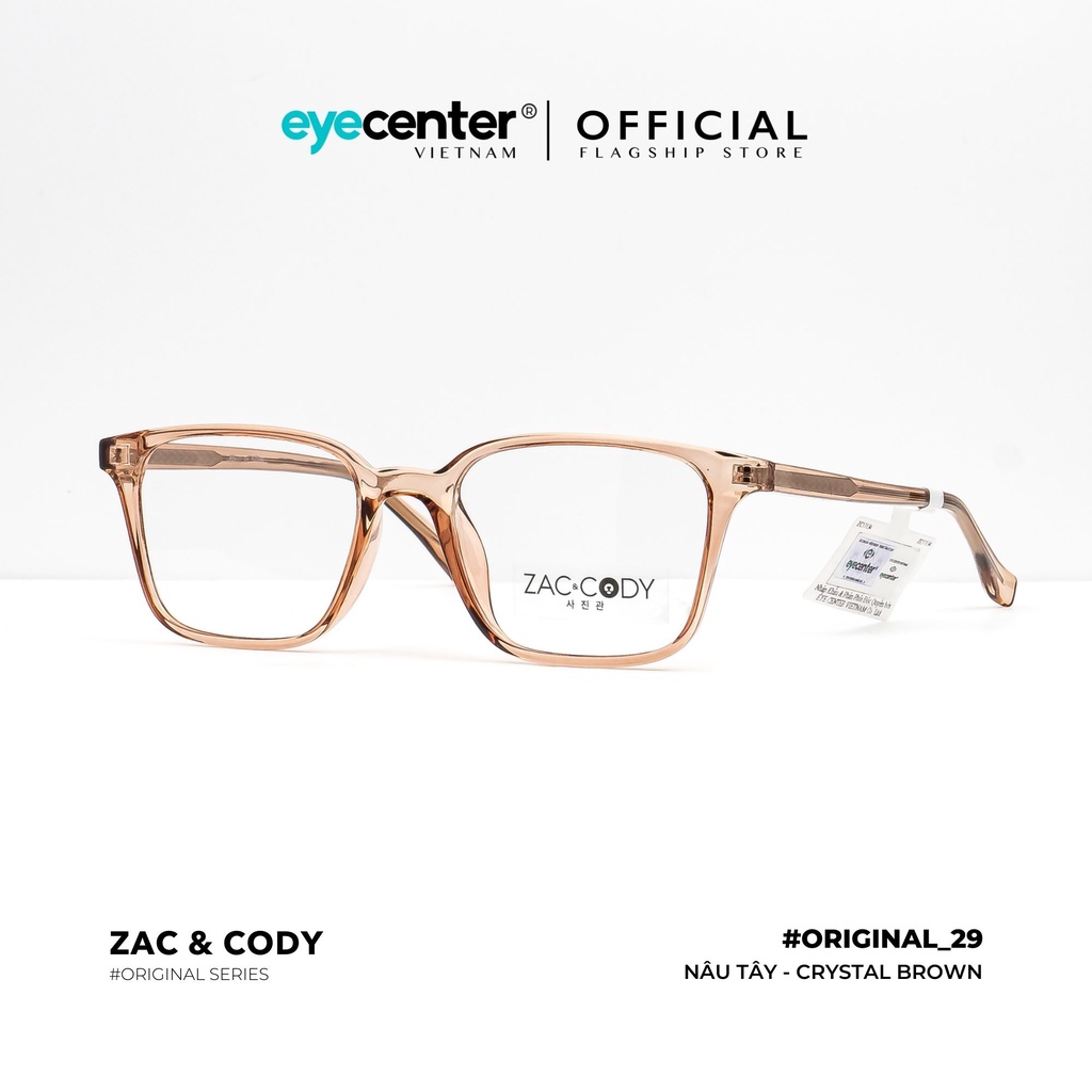 Gọng kính cận nam nữ chính hãng ZAC & CODY B29-S lõi thép chống gãy nhập khẩu by Eye Ce