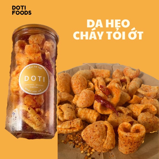 Da heo cháy tỏi ớt giòn cay 150G |DOTI FOODS| Đồ ăn vặt ngon giá rẻ| Giòn cay đậm vị
