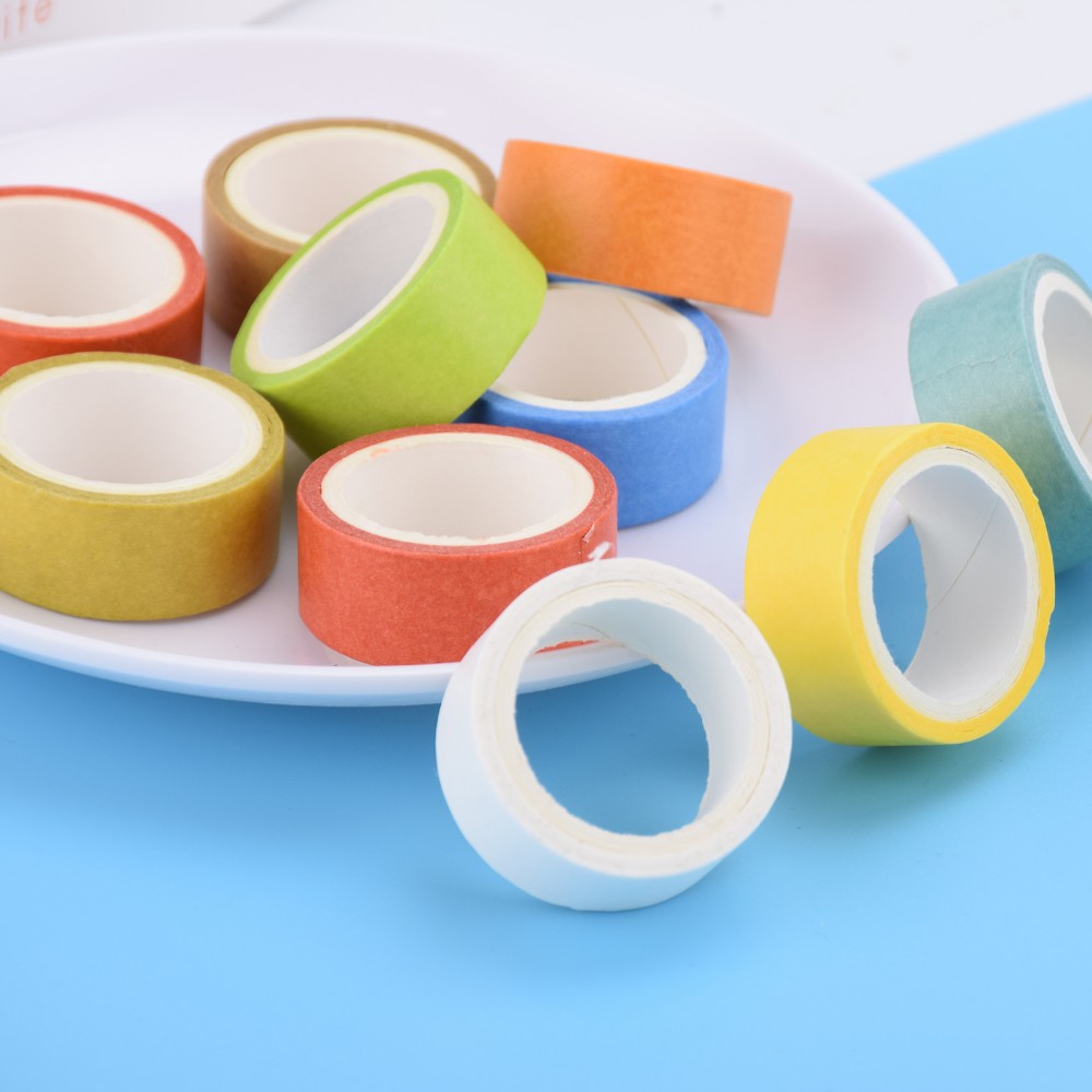 Cuộn Băng Keo Trang Trí Washi Tape Rainbow - Màu Ngẫu Nhiên