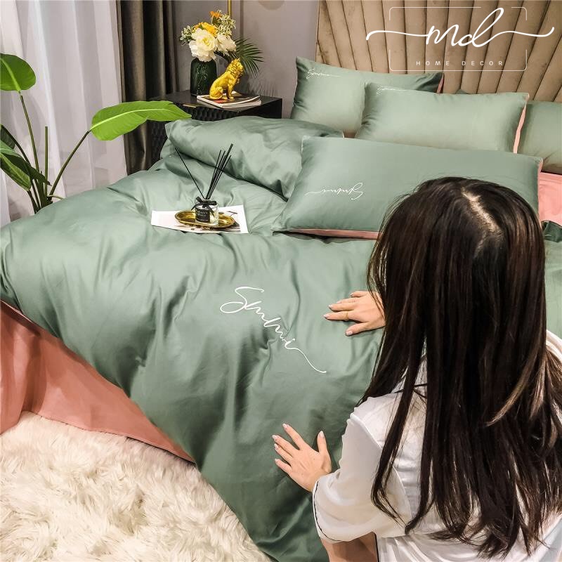 Bộ Chăn Ra Ga Drap Gối Trải Giường Lụa TENCEL SUMOI 40s.  Bộ Chăn Ra Ga Drap Gối Trải Giường Đẹp Lụa Tencel Cao Cấp