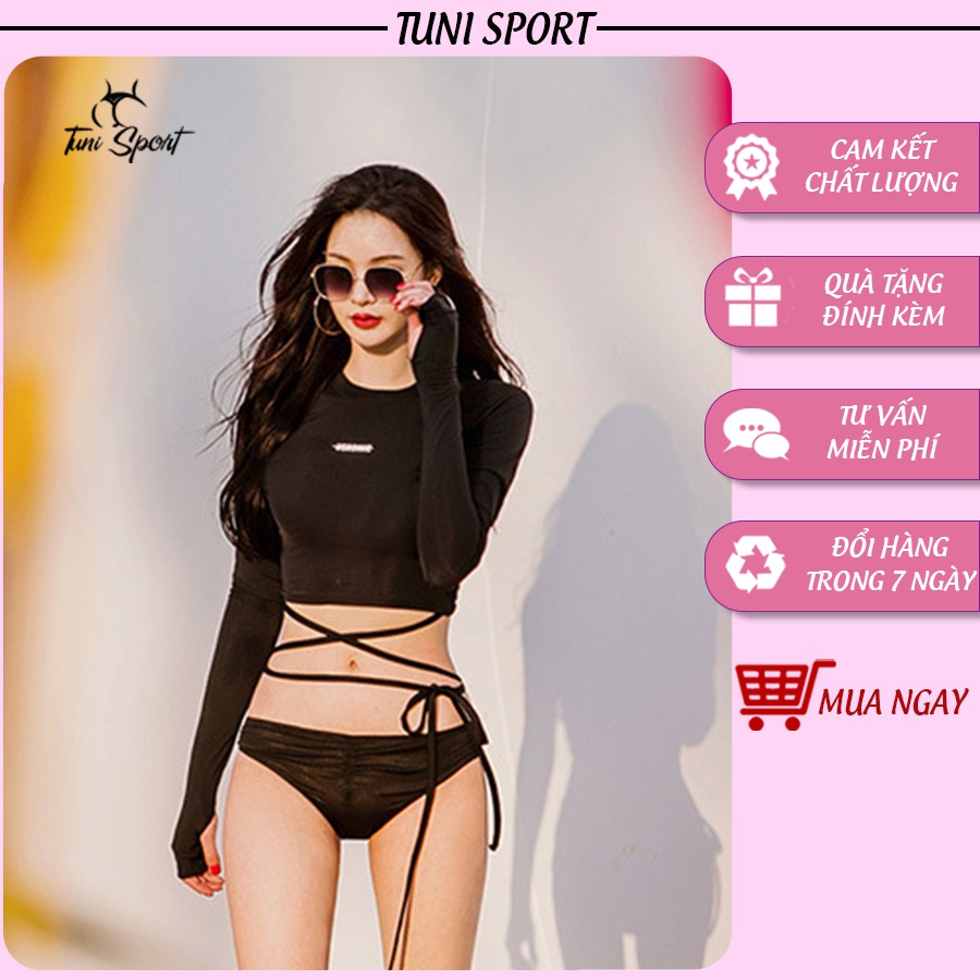 Đồ bơi Bikini dài tay có dây chéo bụng N011 Tuni Sport