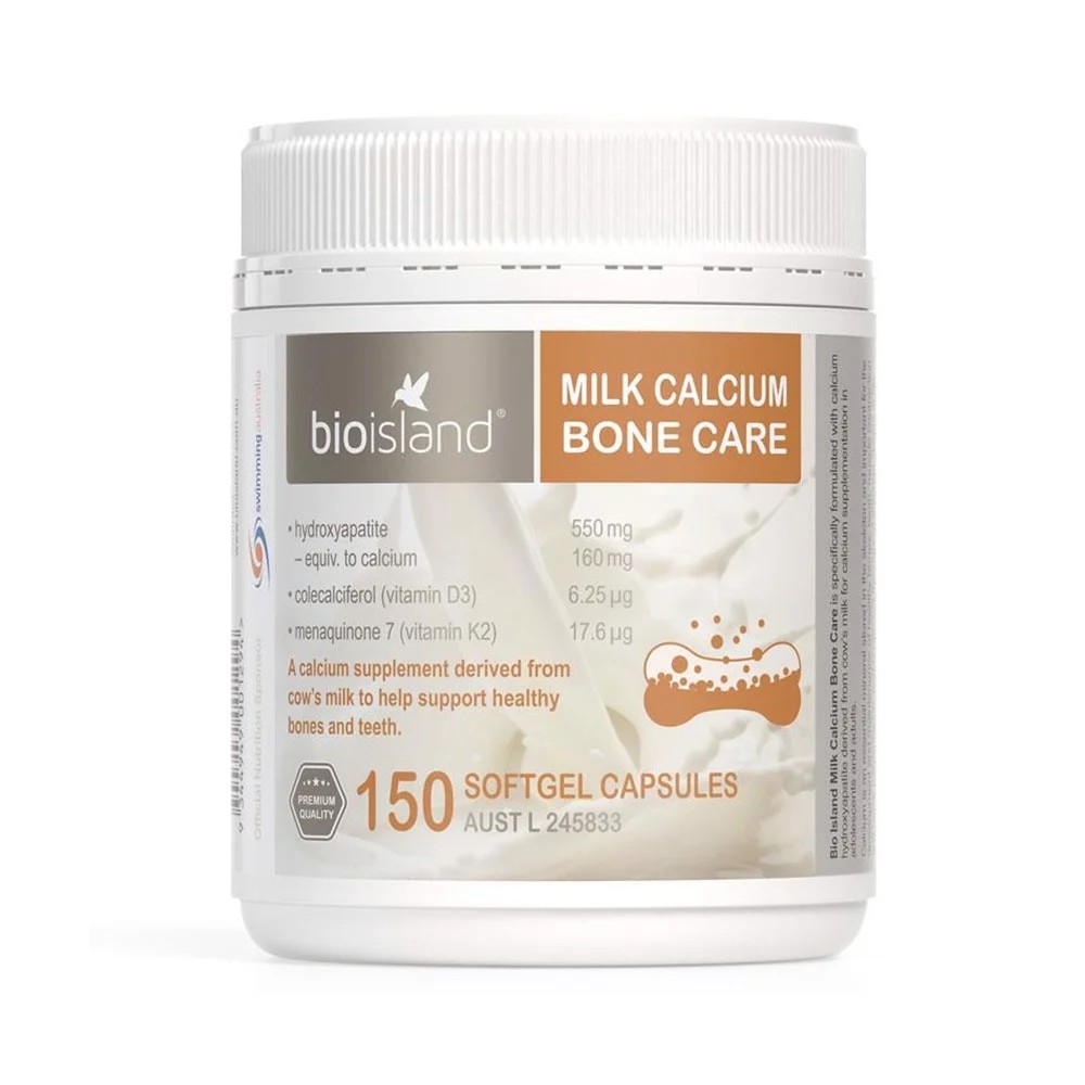 Viên Nhai Bổ Sung Calci Sữa Bioisland Calcium Milk 90/150 viên - Úc