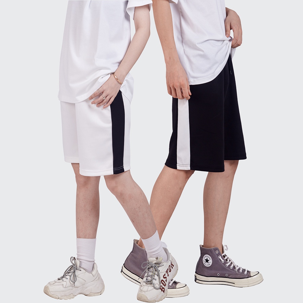 Quần short nam unisex quần đùi phom rộng dáng suông nam nữ, vải thun poly 2 da thoáng mát dễ mặc có giãn 4 chiều