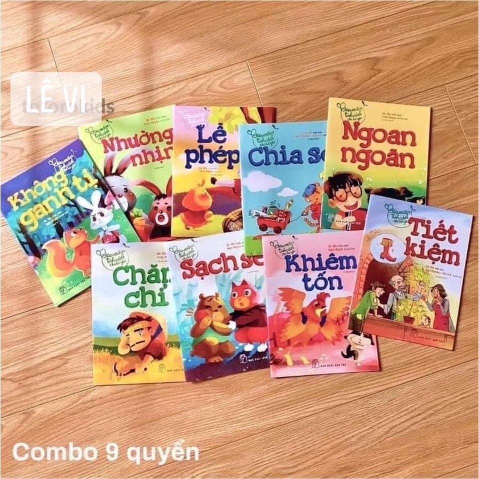 Bộ 9 tập tranh ƯƠM MẦM TÍNH CÁCH sinh động, ý nghĩa cho bé