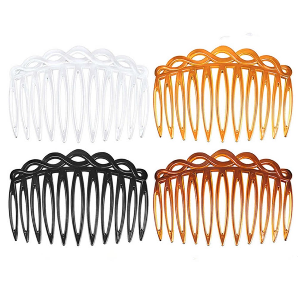 Lược cài tóc bằng nhựa trang trí kiểu số tám phong cách cổ điển duyên dáng 7.5cm