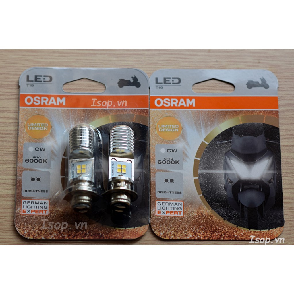 [LEDT2 ISOP] Đèn pha LED Osram chuẩn chân M5 cho Dream, Cub... [Số lượng: 1 cái] [Bảo hành 1 năm]