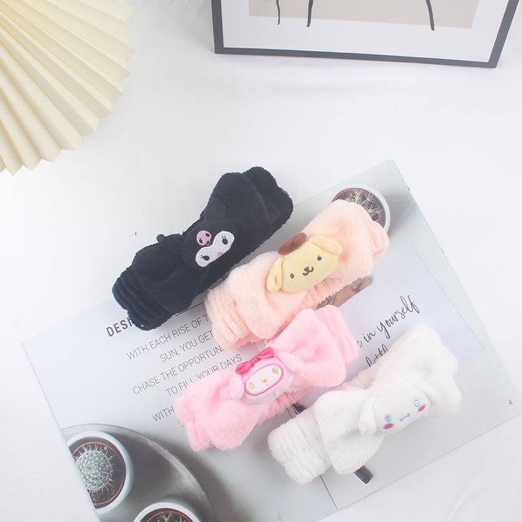 Female Kuromi Melody Yugui Dog Sweet Face Wash Makeup Ban nhạc Đầu Cute Hairband Home