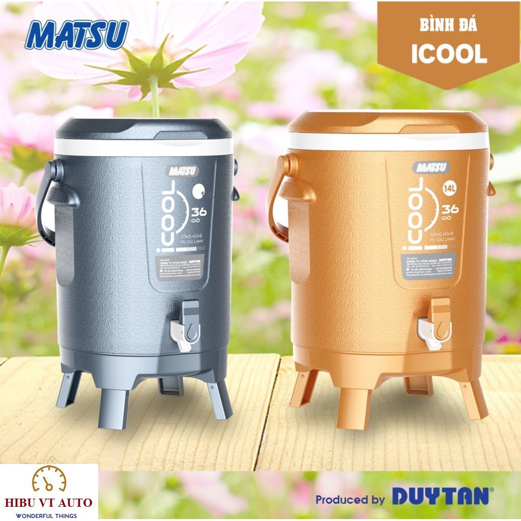 Bình Đá Icool Duy Tân Tùy Chọn kích thước 6L - 8L - 10L - 14L - 20L Màu Ngẫu Nhiên khả năng chịu nhiệt, chịu lực cao