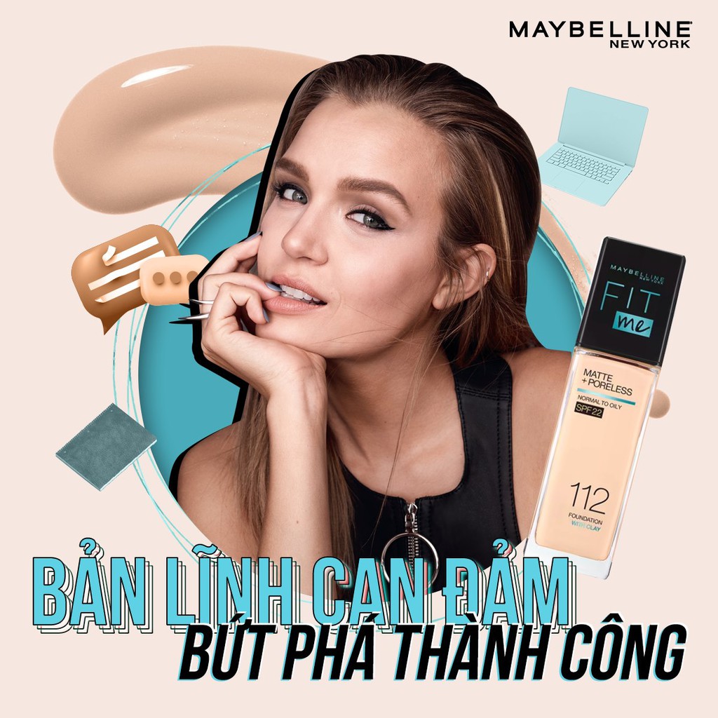 (Chính Hãng) Kem Nền Maybelline Fit Me Matte and Poreless Foundation #115 30ml