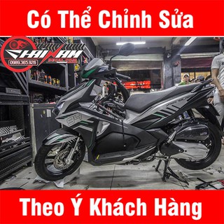 Tem TRùm Air Blade Bạc Đen Xanh