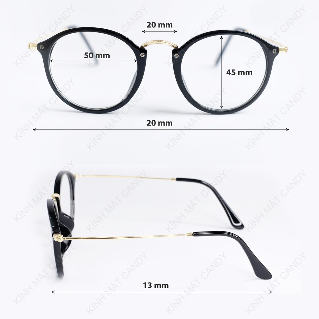 Gọng kính cận nữ kim loại, mắt tròn kiểu dáng thời trang ulzzang hàn quốc T2020 – Tiệm Kính Candy