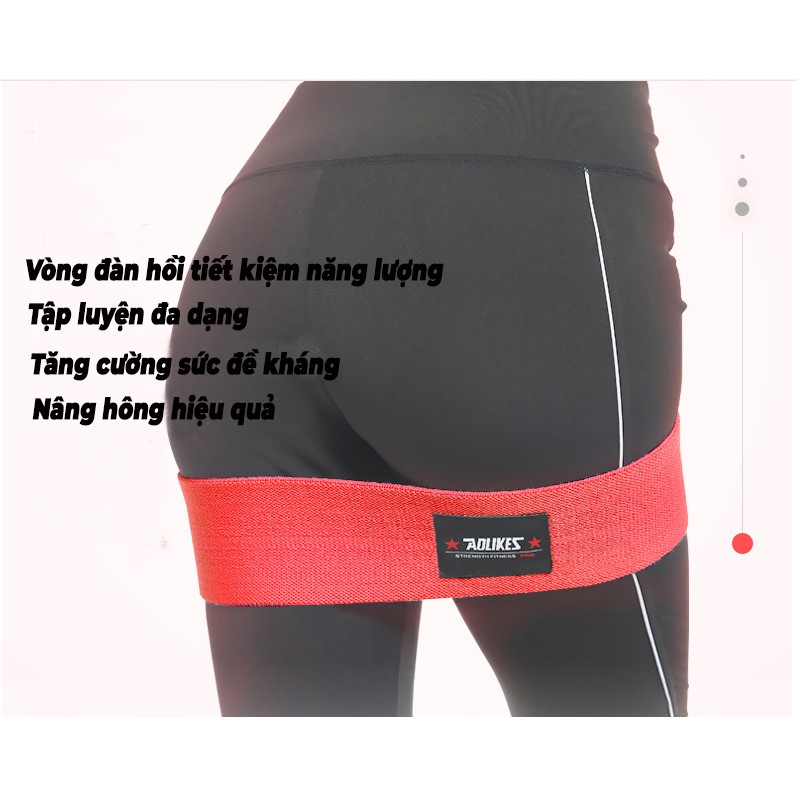 Dây kháng lực miniband vải, dây tập gym yoga, dây tập mông đùi đa năng tại nhà chính hãng Aolikes