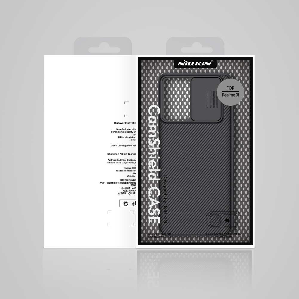 Ốp điện thoại Nillkin bằng PC chống sốc có nắp trượt bảo vệ máy ảnh cho Realme 9i