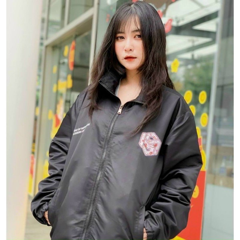 Áo Khoác CHAGHE YOUR MIND CHERRY BLOSSOM JACKET Dù 2 Lớp