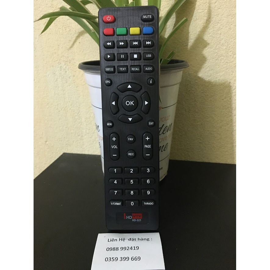 Điều khiển VTV HD-323 - Tặng kèm pin-Remote đầu thu truyền hình VTV HD 323