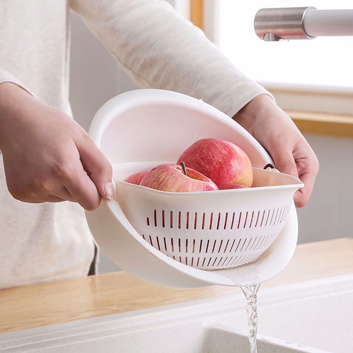 Chao Rửa Rau Củ Quả 2 Trong 1 Tiện Lợi