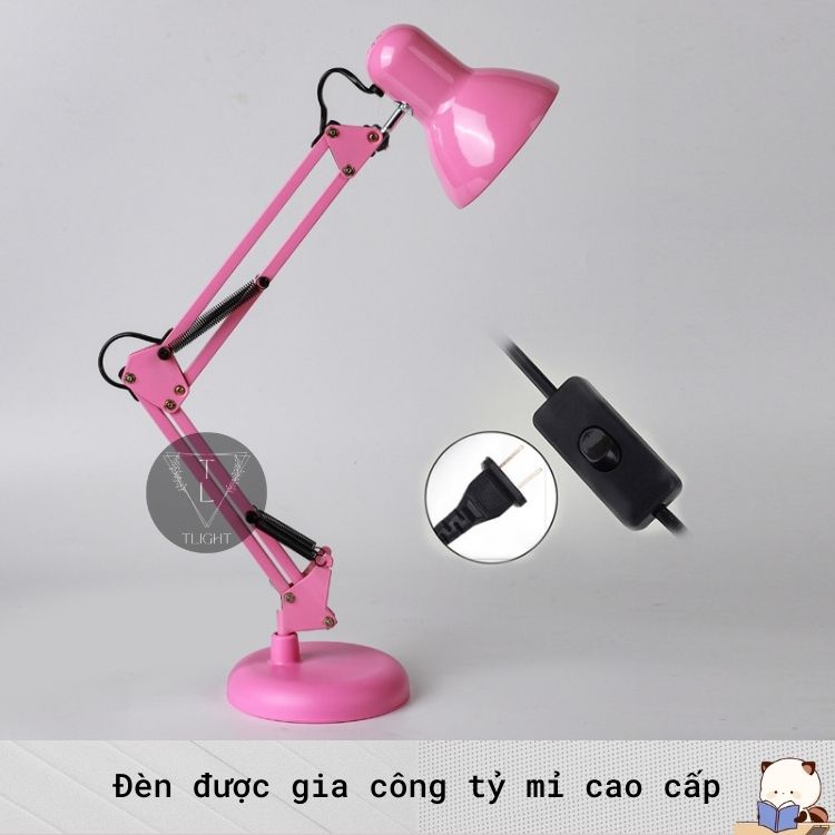 Đèn Học Để Bàn Đọc Sách Làm Việc Học Tập Pixar Màu Hồng Bóng Led Rạng Đông Chống Cận Bảo Vệ Mắt
